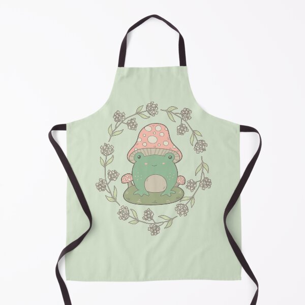 Item preview, Cute Frog With Mashroom Hat - Cottagecore Aesthetics designed and sold by GrimButterfly.