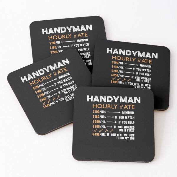 Item preview, Handyman Hourly Rate Funny Handyman designed and sold by Scratches Tees.