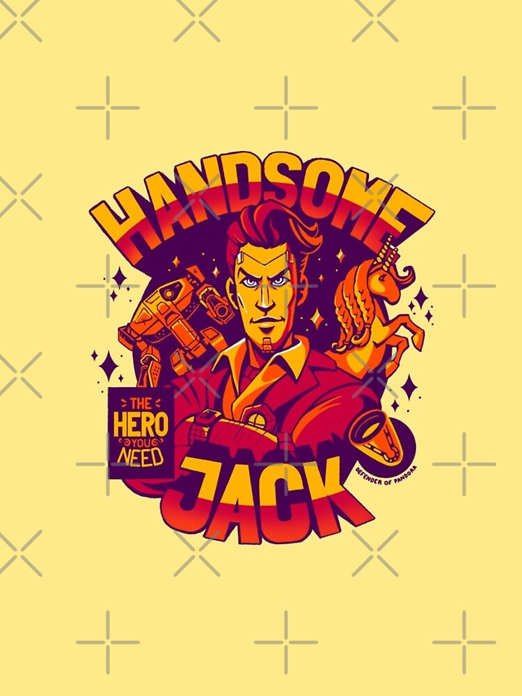 Handsome Jack Borderlands Yellow Print Tee Handsome Jack Borderlands Yellow Print Tee