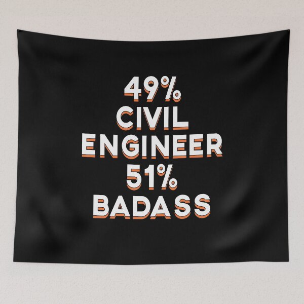 Item preview, Civil Engineer Funny Cool Badass Job Title Humor Quote designed and sold by sillyquestions.