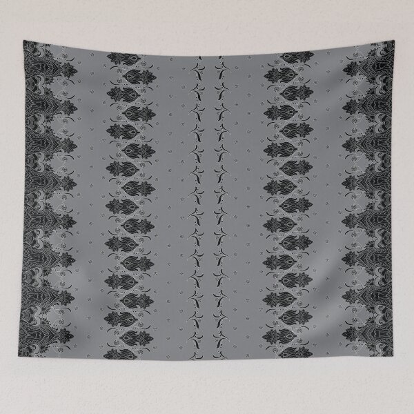 Item preview, Vintage floral ornate with gray background, elegant floral abstract ornament designed and sold by mashmosh.