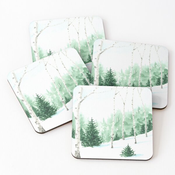 Item preview, Birches and Pines in the Snow designed and sold by Taphath Foose Artist.