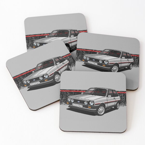 Item preview, My drawing of the iconic hot hatchback for silver gray background designed and sold by designjaag.