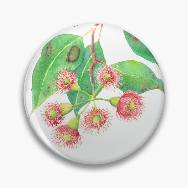 Item preview, Red flowering eucalyptus with gumnuts designed and sold by Zoya Makarova.