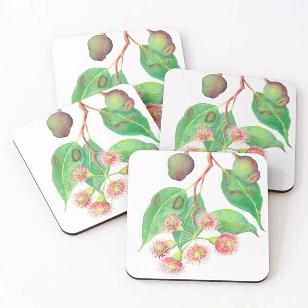 Item preview, Red flowering eucalyptus with gumnuts designed and sold by Zoya Makarova.