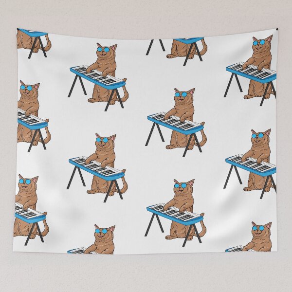 Item preview, Cat Playing Piano designed and sold by Y-STUDIOS.