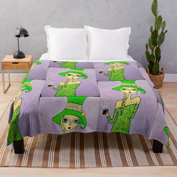 Item preview, woman,in,green,with,hair designed and sold by Valeriartist.