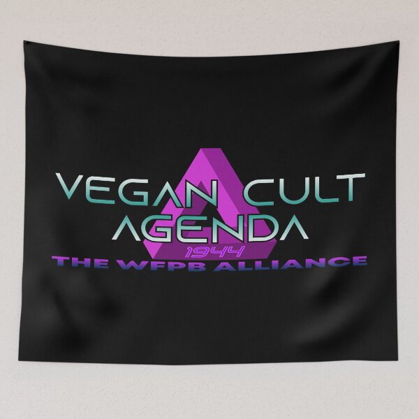 Item preview, Vegan cult agenda the WFPB alliance - dark BG designed and sold by reIntegration.