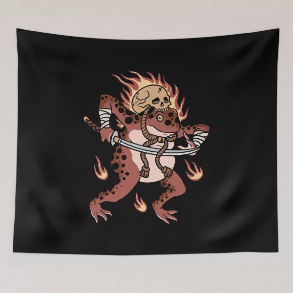 Item preview, Old School Tattoo Style Ninja Frog T Shirt Design designed and sold by Parkerzz.