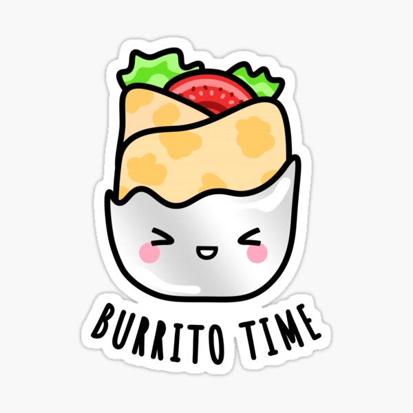 Cute Burrito Wrap Illustration Kawaii Drawings by BlueberryMoon ...