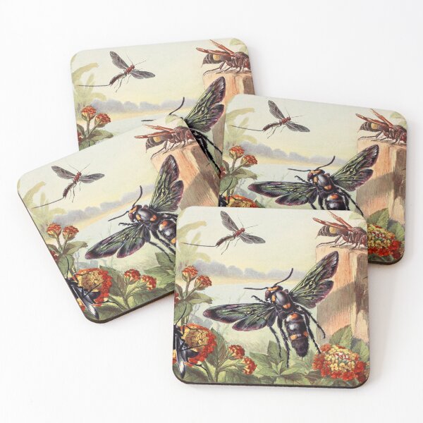 Item preview, Botanical Art with Insects 1900s Art Deco  designed and sold by Alondra.