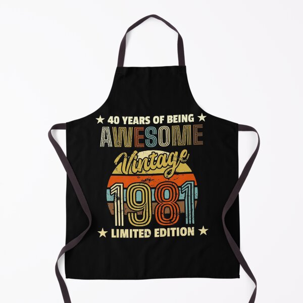 Item preview, Retro Vintage 1981 Limited Edition 40 Years of Being Awesome Limited Edition Cake Blow Candle 40th Birthday Par designed and sold by shirti.