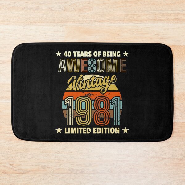 Item preview, Retro Vintage 1981 Limited Edition 40 Years of Being Awesome Limited Edition Cake Blow Candle 40th Birthday Par designed and sold by shirti.