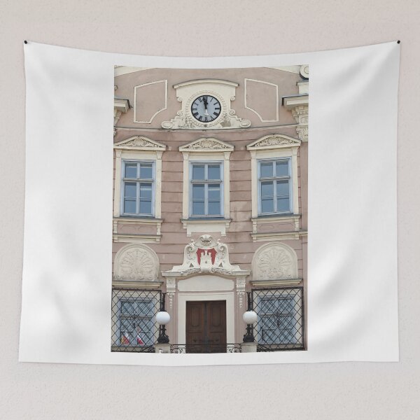Item preview, Rathaus wall detail with clock and windows in Klosterneuburg  Lower Austria designed and sold by goceris.