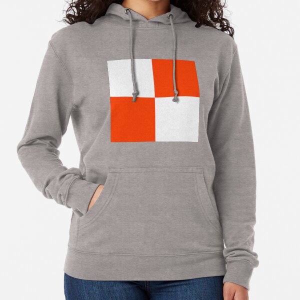 fluorescent orange hoodie