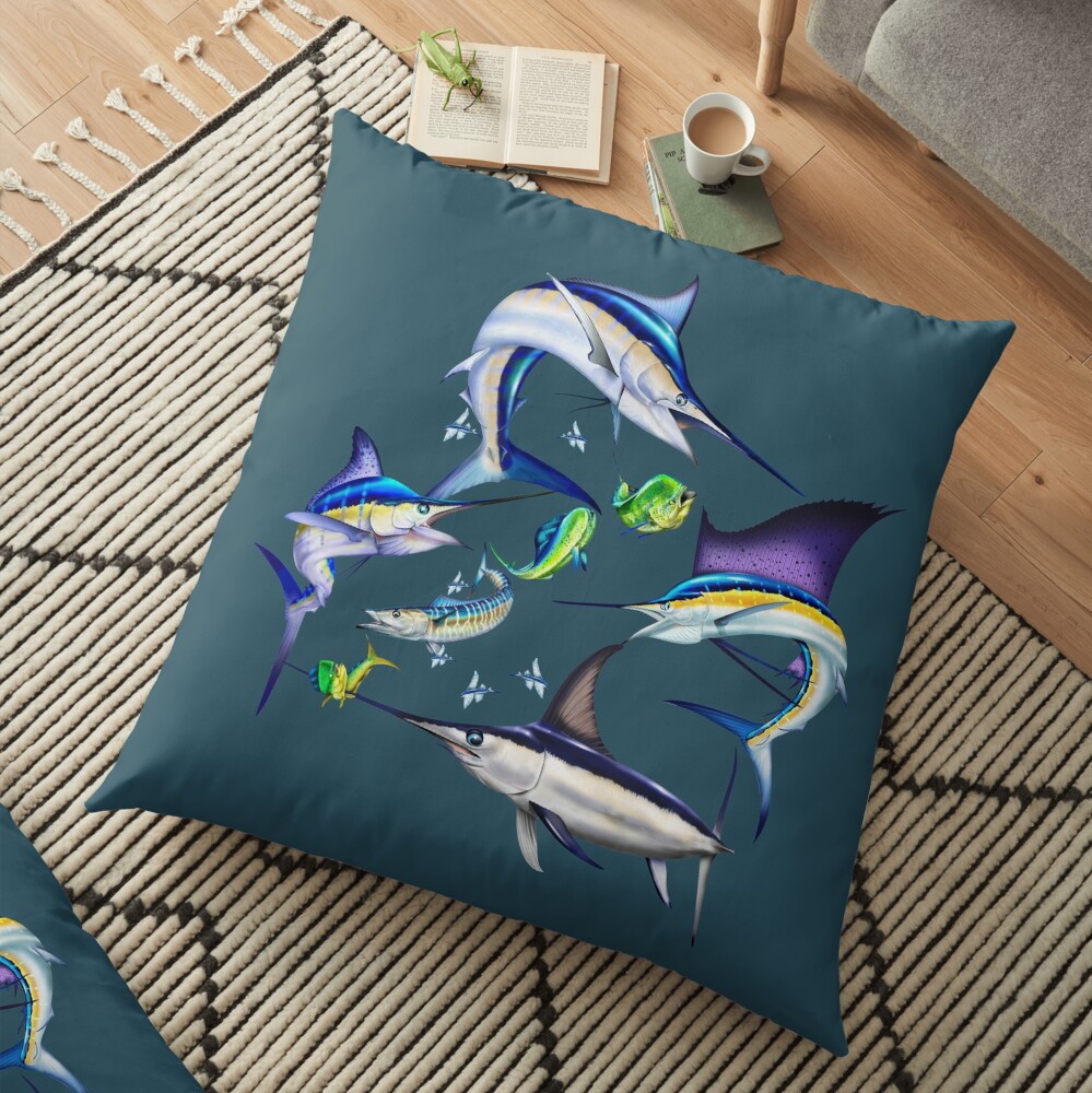 Atlantic Billfish Floor Pillow