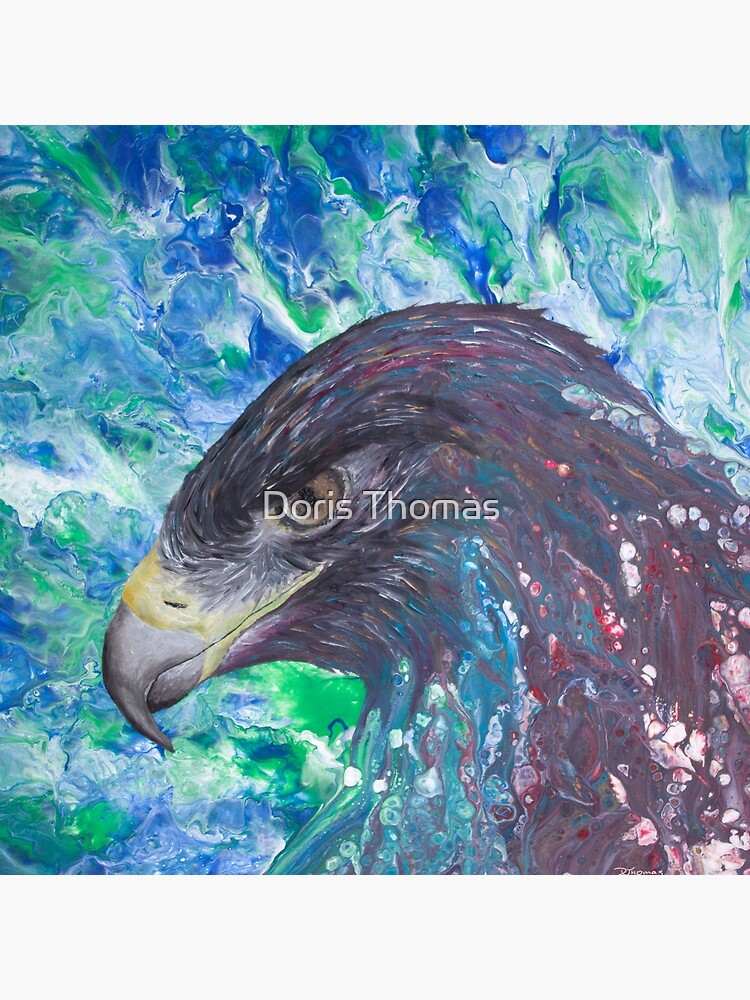 Thumbnail 2 von 2, Stofftasche, Adler in Pouring Kunst (originale Farbe) designt und verkauft von DorisThomas.