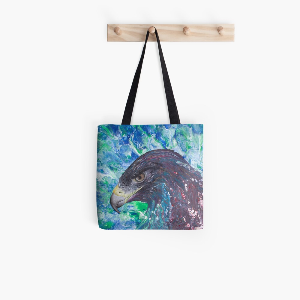 Adler in Pouring Kunst (originale Farbe) Stofftasche