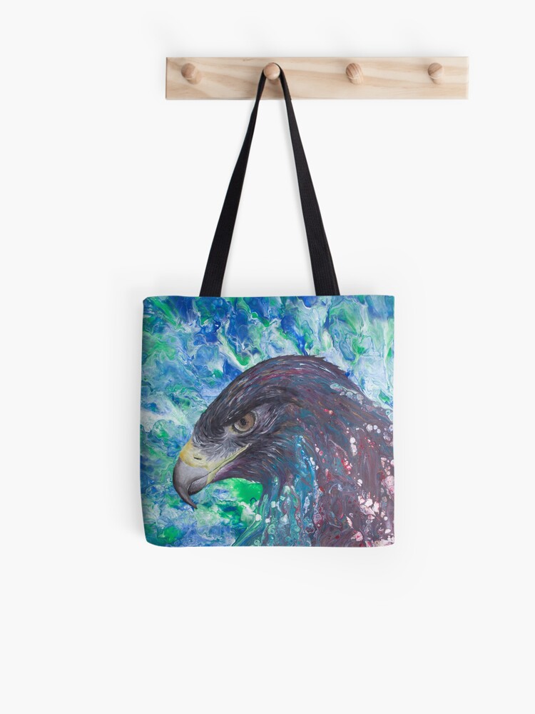 Thumbnail 1 von 2, Stofftasche, Adler in Pouring Kunst (originale Farbe) designt und verkauft von DorisThomas.