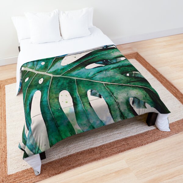 Monstera Deliciosa leaves Comforter