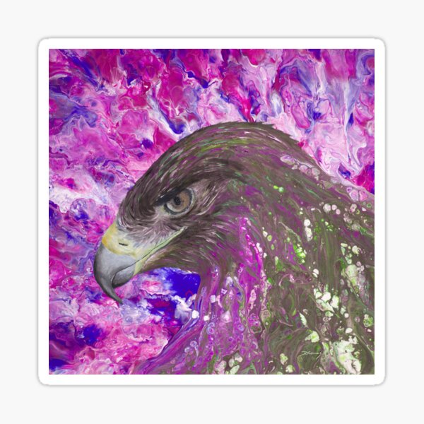 Artikel-Vorschau von Adler in Pouring Kunst (pink), designt und verkauft von Doris Thomas.