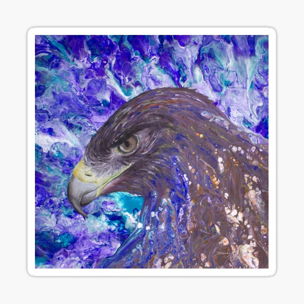 Artikel-Vorschau von Adler in Pouring Kunst (lila Version), designt und verkauft von Doris Thomas.