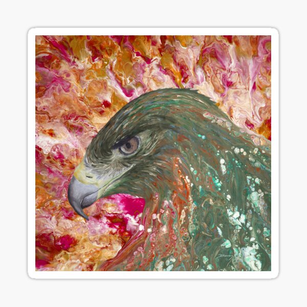 Artikel-Vorschau von Adler in Pouring Kunst (orange), designt und verkauft von Doris Thomas.