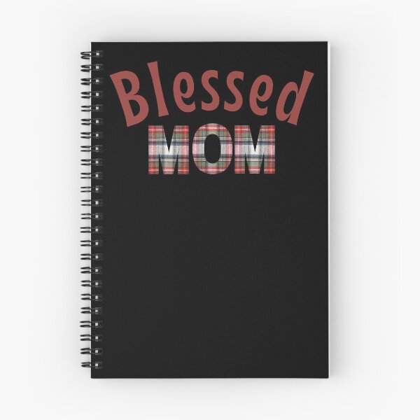 Item preview, Blessed Mom Plaid Lettering designed and sold by ModkMerch.