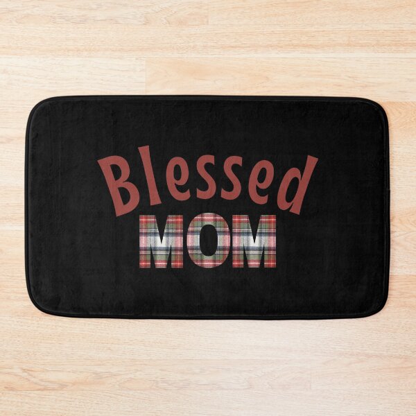 Item preview, Blessed Mom Plaid Lettering designed and sold by ModkMerch.