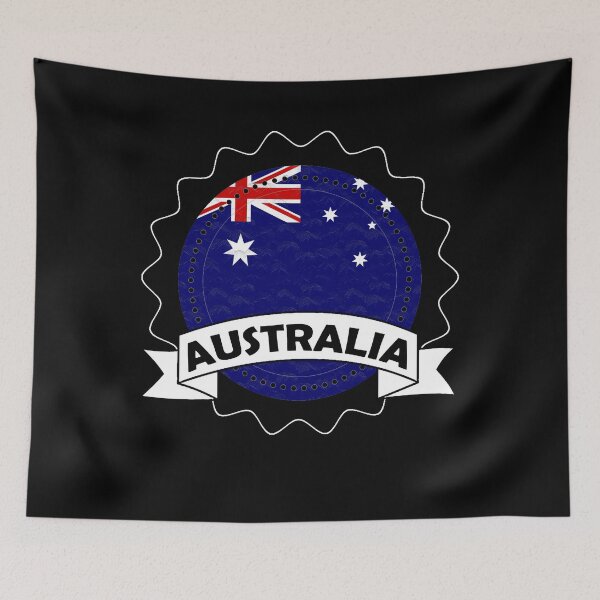 Artikelvorschau, Australien Emblem-Abzeichen-Flagge entworfen und verkauft von Gina-Driada.