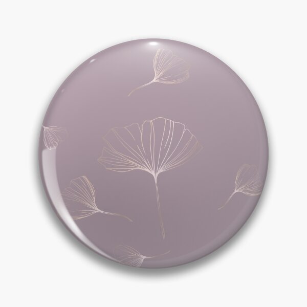 Item preview, Ginkgo Biloba Abstract Botanical Rose Gold Line-Art Leaves On Plum designed and sold by IZiets.