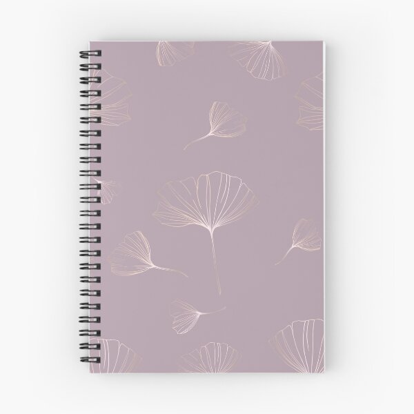 Item preview, Ginkgo Biloba Abstract Botanical Rose Gold Line-Art Leaves On Plum designed and sold by IZiets.