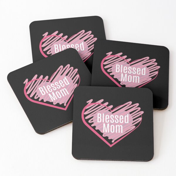 Item preview, Blessed Mom Pink Heart designed and sold by ModkMerch.