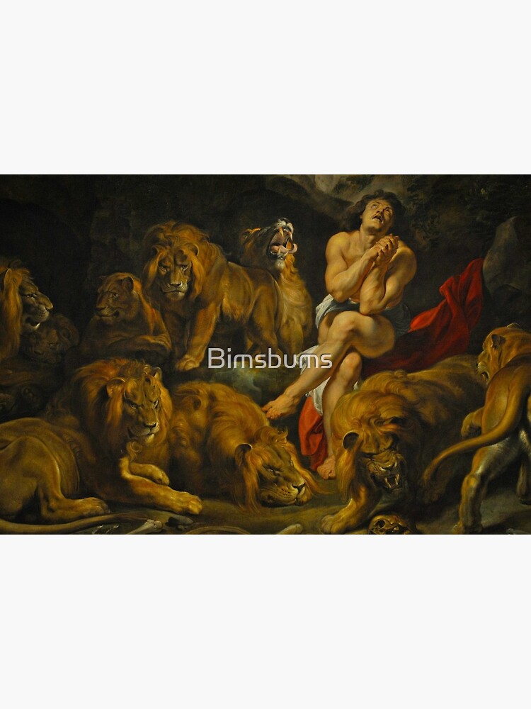 Lámina rígida «Daniel en el foso de los leones | Rubens» de Bimsbums |  Redbubble