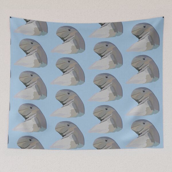 Item preview, S is for Snubfin Dolphin,Snubfin Dolphin Artwork – Unique Coastal Dolphin Illustration and Marine Wildlife Design designed and sold by PrettylittlepastelUk.