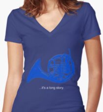 A Long Story Women's Fitted V-Neck T-Shirt