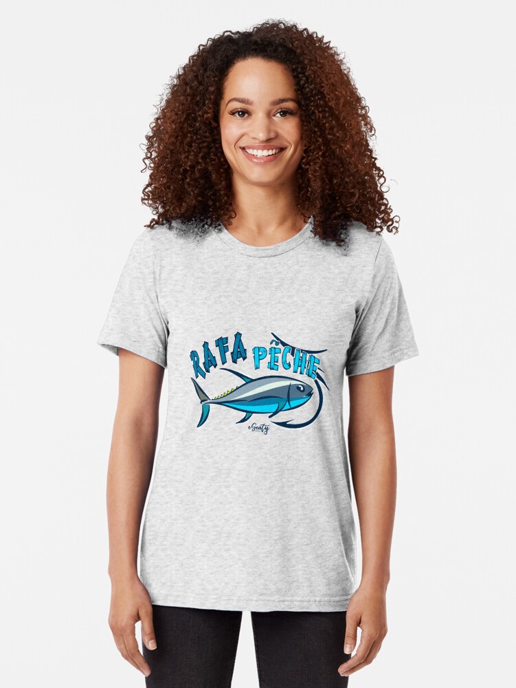 Womens Fish Ninja Cool Fishing Shirt V-Neck T-Shirt