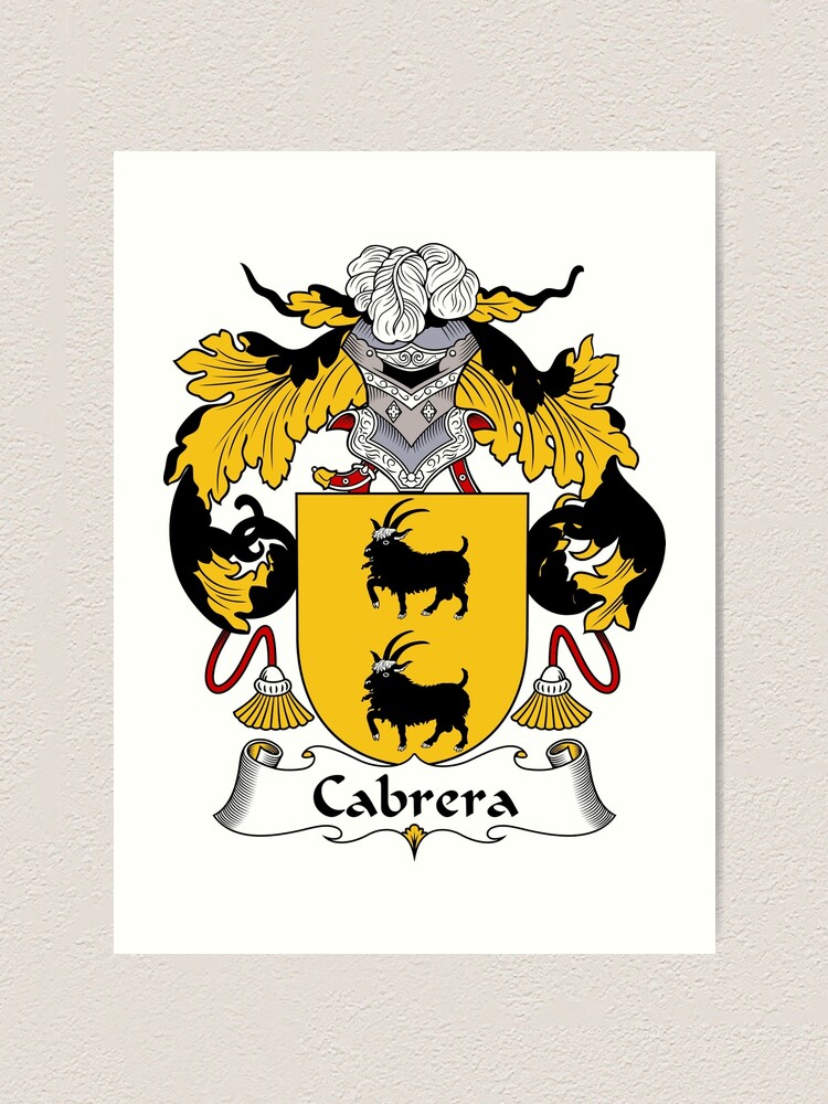" Cabrera Coat of Arms/Family Crest" Art Print for Sale by