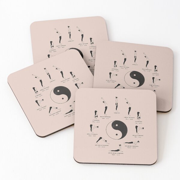 Item preview, Sun Salutation Yoga Sequence | Ashtanga Yoga Pose Illustration designed and sold by Sadhana Design Studio.