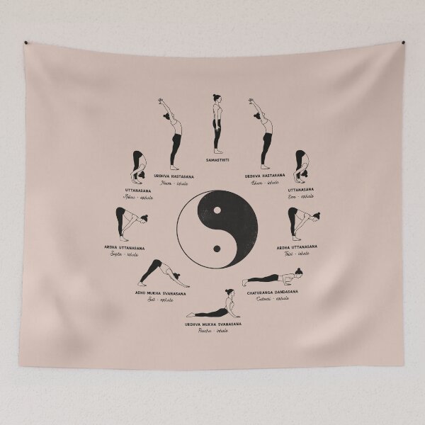 Item preview, Sun Salutation Yoga Sequence | Ashtanga Yoga Pose Illustration designed and sold by Sadhana Design Studio.