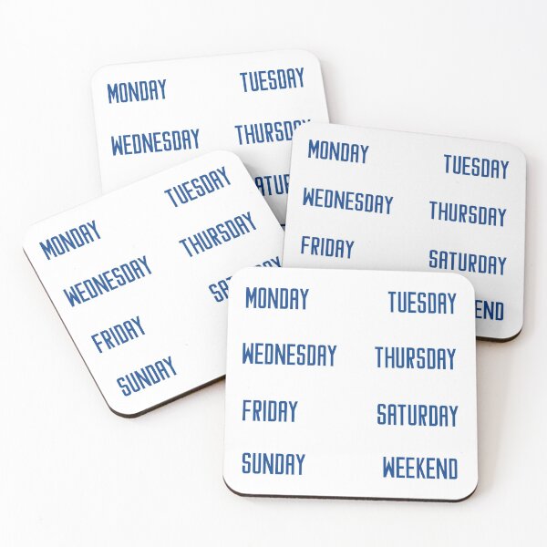 Item preview, Días de la semana para su agenda y diario en azul - Lunes Martes Miércoles Jueves Viernes Sábado Domingo Fin de semana designed and sold by meraviglioso.