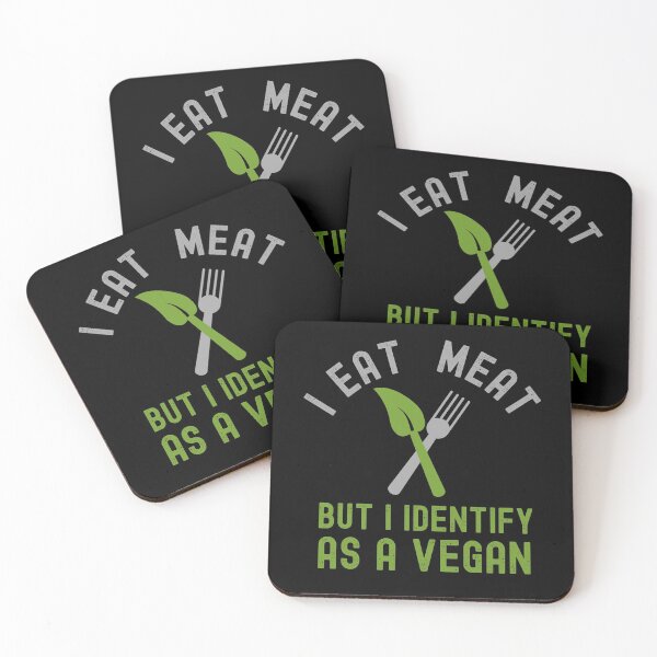 Item preview, Funny I eat meat but i identify as a vegan designed and sold by Echo Dusk.