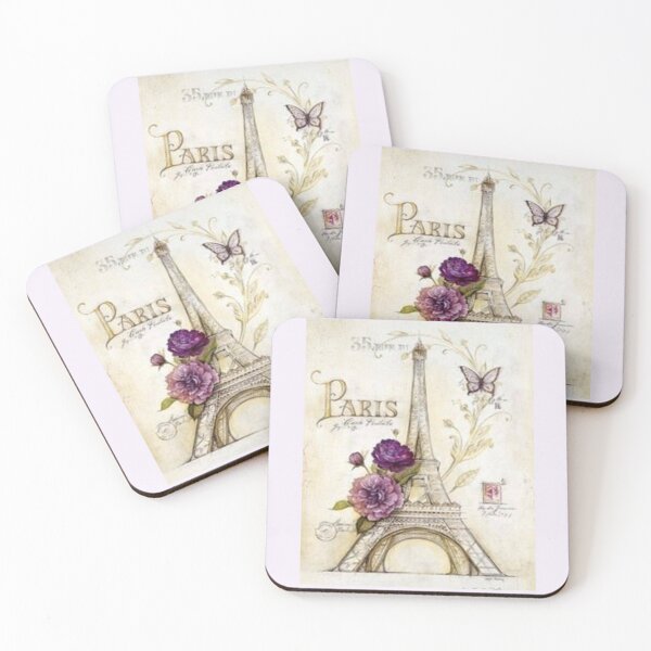 Item preview, Paris and purple flowers designed and sold by kamikrison.