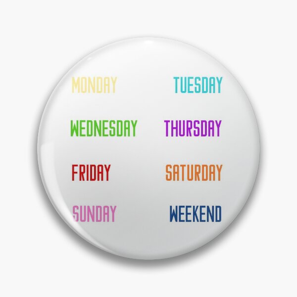 Item preview, Days of the week for your planner and journal in rainbow colors - Monday Tuesday Wednesday Thursday Friday Saturday Sunday Weekend designed and sold by meraviglioso.