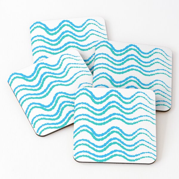 Item preview, Blue And Green Waves Pattern designed and sold by ArtbyCharmante.