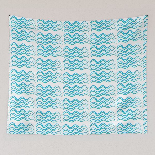 Item preview, Blue And Green Waves Pattern designed and sold by ArtbyCharmante.