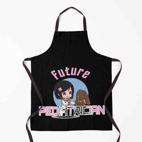 Item preview, pediatrics, future pediatrician examining a toy designed and sold by doctors-apparel.