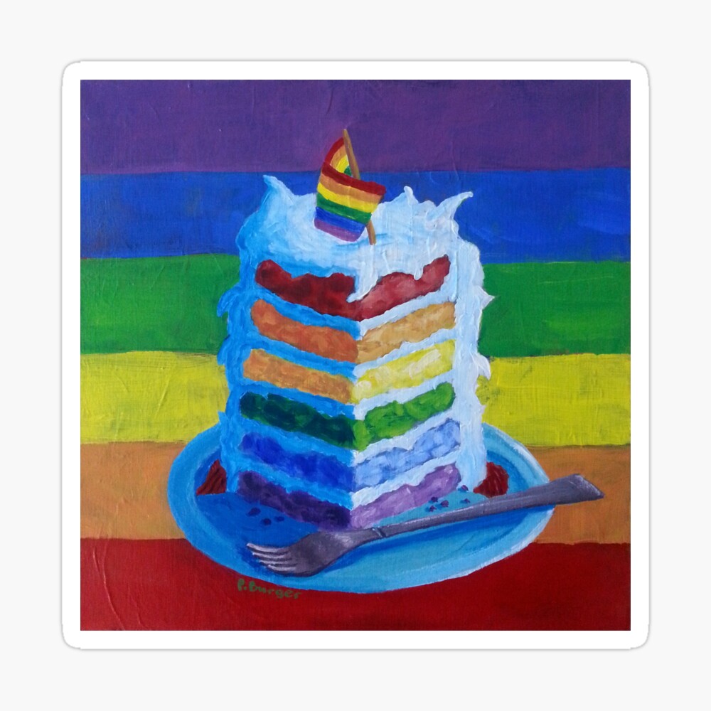 Lámina fotográfica for Sale con la obra «Orgullo Gay, Cumpleaños o Pastel  de Bodas» de Pamela Burger | Redbubble