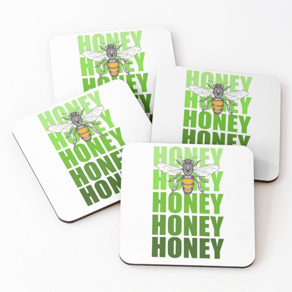 Item preview, wee free honey bee and green  honey honey lettering designed and sold by weilertsen.
