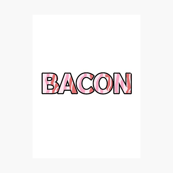 Item preview,  streaky bacon strips font rashers pig pork designed and sold by Captain-Jackson.